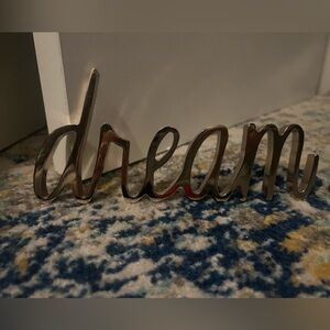 Silver 'Dream' Decorative Sign